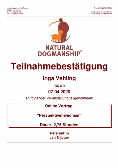 Perspektivenwechsel Mensch Hund